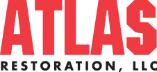 Atlas Restoration, LLC logo in red